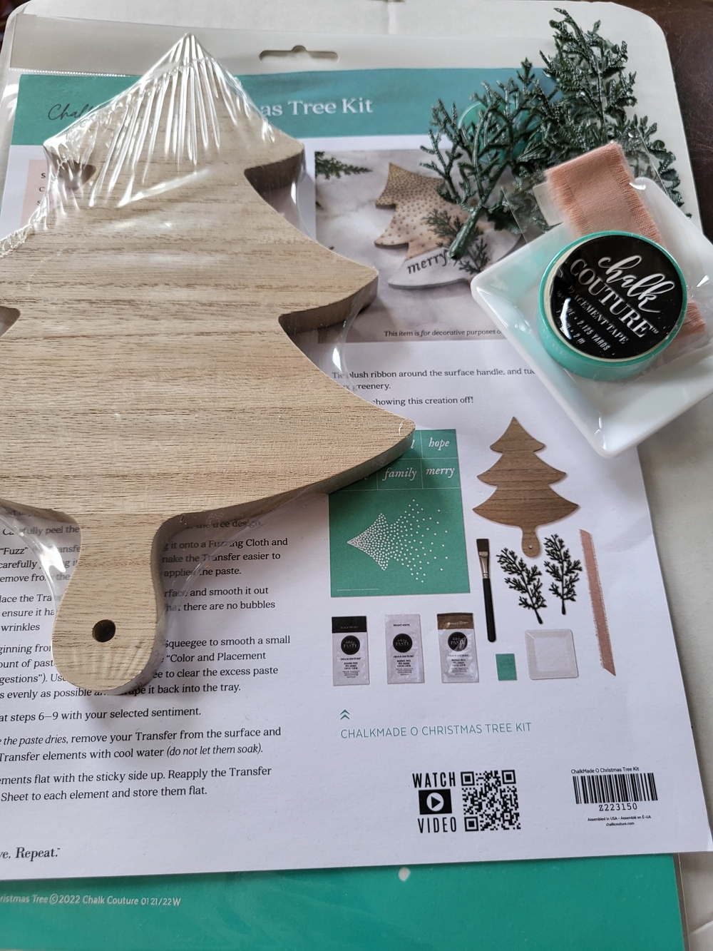 Chalk Couture Wooden Christmas Tree Kit - 6 Kits Available - No Paste